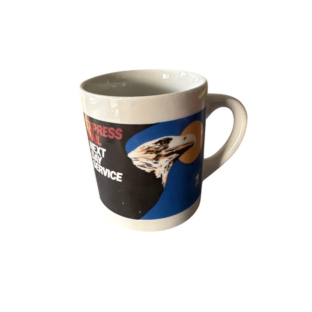 Vintage USPS Express Mail Next Day Service Coffee Mug Eagle Logo Minneapolis MN